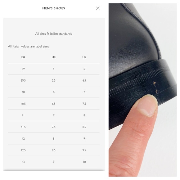 Versace Tall Leather Dress Boots Men’s Sz 9 - Picture 8 of 8